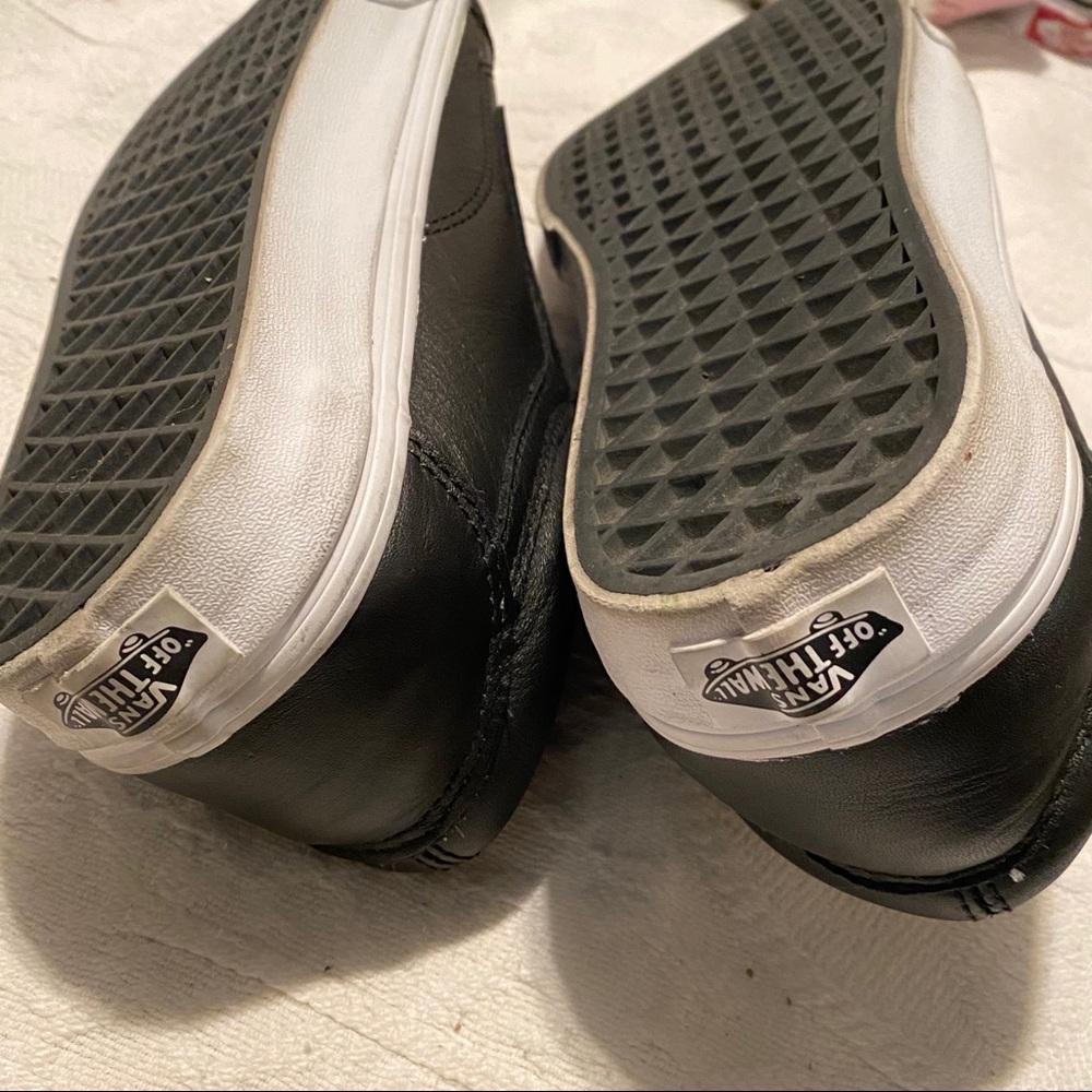 Vans Black Leather Lace-Up Sneaker - Picture 15 of 15